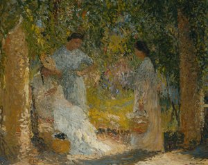 Tre kvinner i hagen; Tre kvinner i hagen, 1905-1915