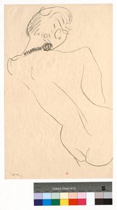 Figur sett bakfra med svart halskjede av Henri Matisse