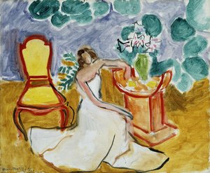 Jente med hvit kjole av Henri Matisse