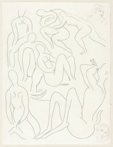 En fauns ettermiddag: Faunen II, plate seksten fra Mallarmés dikt av Henri Matisse