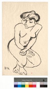Hukende naken med nedslåtte øyne av Henri Matisse