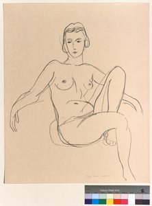 Sittende naken med utstrakte armer av Henri Matisse