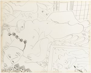 Naken i studioet av Henri Matisse