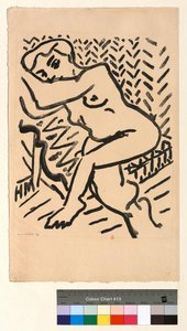 Liten lys skog eller sittende naken kvinne, sett i trekvart profil av Henri Matisse