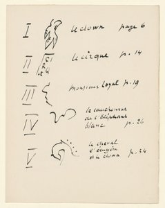 Billedtabell 1. Fra «Jazz». S. 149 av Henri Matisse