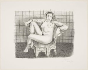 Ung hindu, sittende naken i en stol av Henri Matisse