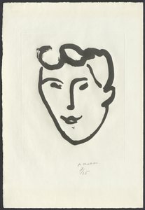 Kvinneansikt [Maske med ruller] av Henri Matisse