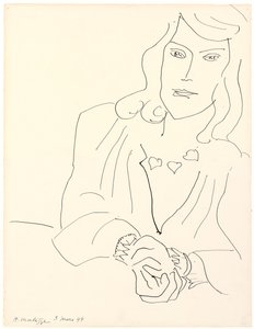 Kvinnehode med halskjede av Henri Matisse