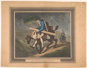 Artist som reiser gjennom Wales En artist som reiser i Wales (tittel på objekt)
