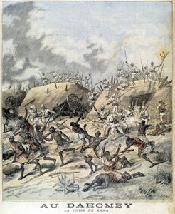 Ved Dahomey (nå Benin), erobringen av Kana - i "" Le Petity Journal"" av 19.11.1892 av Henri Meyer