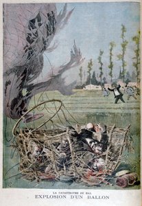 Ballongeksplosjon i Hal, Belgia, 1895. av Henri Meyer