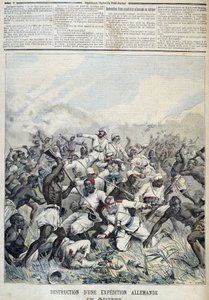 Ødeleggelse av en tysk ekspedisjon til Afrika - i "" Le Petit Journal"" av 03/10/1891 av Henri Meyer
