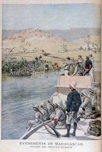 Hendelser på Madagaskar: Capture of Mevatanana, 1895 av Henri Meyer