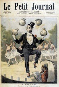 Georges Clemenceau sjonglerer med Pounds Sterling - i "" Le Petite Journal"" av 19.08.1893 av Henri Meyer