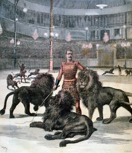 Løvetemming på Lhippodrome, Paris, 1891 av Henri Meyer