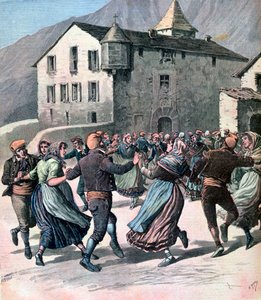 The Farandole, Andorra, 1891 av Henri Meyer