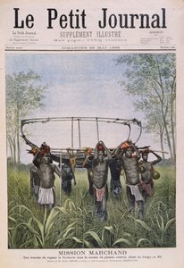 Marchand-misjonen på reise fra Kongo til Nilen, fra Le Petit Journal, 28. mai 1899 av Henri Meyer
