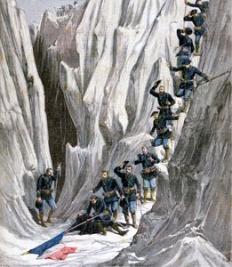 Det oppdagede liket av løytnant Bujon, franske alper, 1891 av Henri Meyer