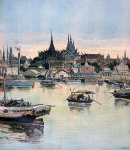Utsikt over Bangkok, 1893 av Henri Meyer