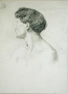Mann i profil av Henri Michel Antoine Chapu