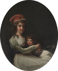 Portrett av en mor og datter, ca. 1794-95. av Henri Pierre Danloux