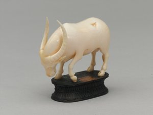Svart biskop, sjakkbrikke, India, 1820 ca