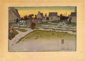 Brødtime i Ville-Hue (Saint-Briac) av Henri Rivière