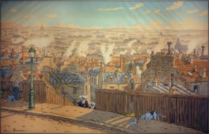Paris med utsikt over Montmartre