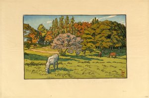 Liten skog ved Beret (Douarnenez) av Henri Rivière