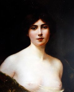 Portrait of a Lady, ca. 1890 (olje på lerret) av Henri Rondel