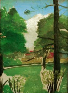 Skisse, utsikt over Parc Montsouris av Henri Rousseau