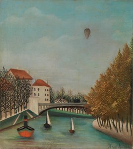 Studie for utsikt over Pont de Sèvres av Henri Rousseau