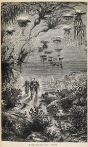 Illustrasjon for '20 000 Leagues under the Seas' skrevet av Jules Verne