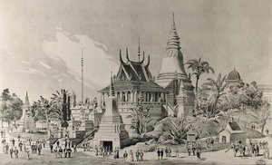 Det kambodsjanske palasset på Trocadero, verdensutstillingen i 1900