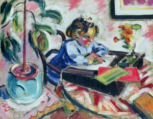 Lille skolejente av Henri Victor Gabriel Le Fauconnier