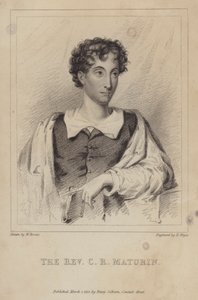 Charles Robert Maturin, irsk protestantisk prest; romanforfatter og dramatiker av Henri after Meyer