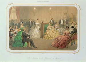 Fra serien Soirees Parisiennes: A concert at Chaussee d#39;Antin … (litho)