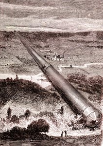 Den gigantiske rompistolen fra JT Maston, "From the Earth to the Moon" av Jules Verne