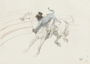 På sirkuset: «Sjokolade» av Henri de Toulouse-Lautrec