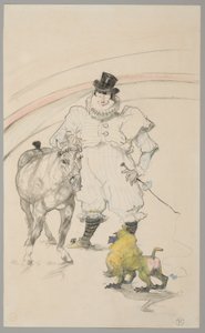 På sirkuset: Trente ponnier og bavianer av Henri de Toulouse-Lautrec