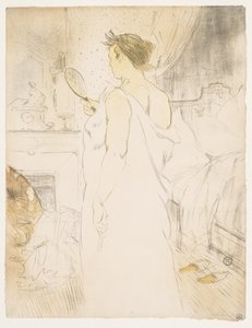 Elles: Kvinne med håndspeil av Henri de Toulouse-Lautrec