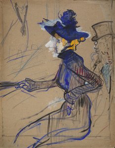 Jane Avril på Divan Japonais av Henri de Toulouse-Lautrec