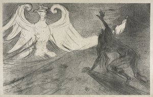 Prosjekt for Frontispice til: Au pied du Sinaï av Henri de Toulouse-Lautrec