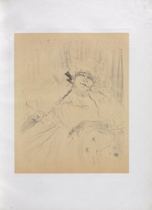 Yvette Guilbert-engelsk serie: Old Song av Henri de Toulouse-Lautrec