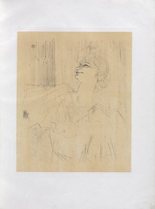 Yvette Guilbert-engelsk serie: Menilmontant de Bruant av Henri de Toulouse-Lautrec