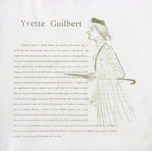 Yvette Guilbert-French Series: nr. 1 av Henri de Toulouse-Lautrec
