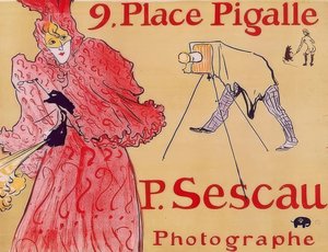 9. Place Pigalle - P. Sescau, fotograf av Henri de Toulouse Lautrec