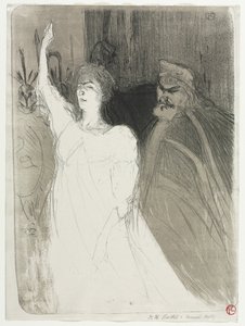A Princely Idyl, Clara Ward, 1894. av Henri de Toulouse Lautrec