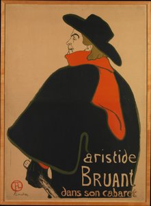 Aristide Bruant, in seinem Kabarett, 1893 von Henri de Toulouse Lautrec