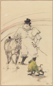 Im Zirkus: Dressiertes Pony und Pavian von Henri de Toulouse-Lautrec